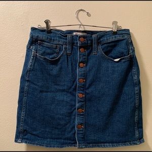 Madewell mini jean skirt